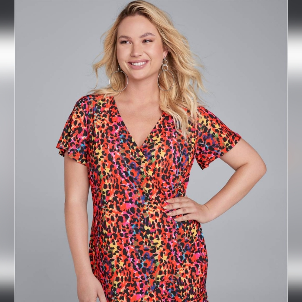 Venus Pink Leopard Print Dress
